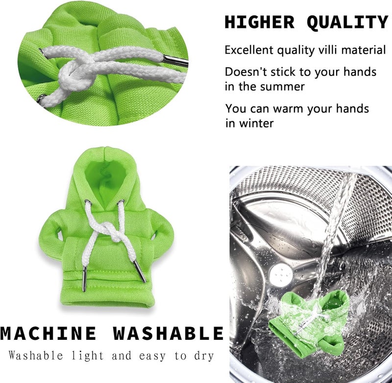 vvag Gear Shift Hoodie,Universal Shift Knob Hoodie, 4.7 Inch Car Shifter Stick Protector Decoration, Funny Hoodie Car Gear Shift Cover, Auto Interior Accessories Shifter Hoodie (Green) - Image 5